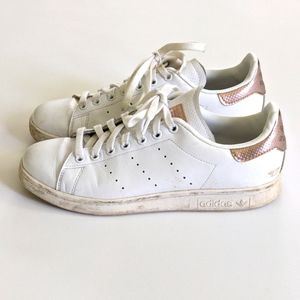 adidas Women's Stan Smith W, FOOTWEAR WHITE/ROSE GOLD